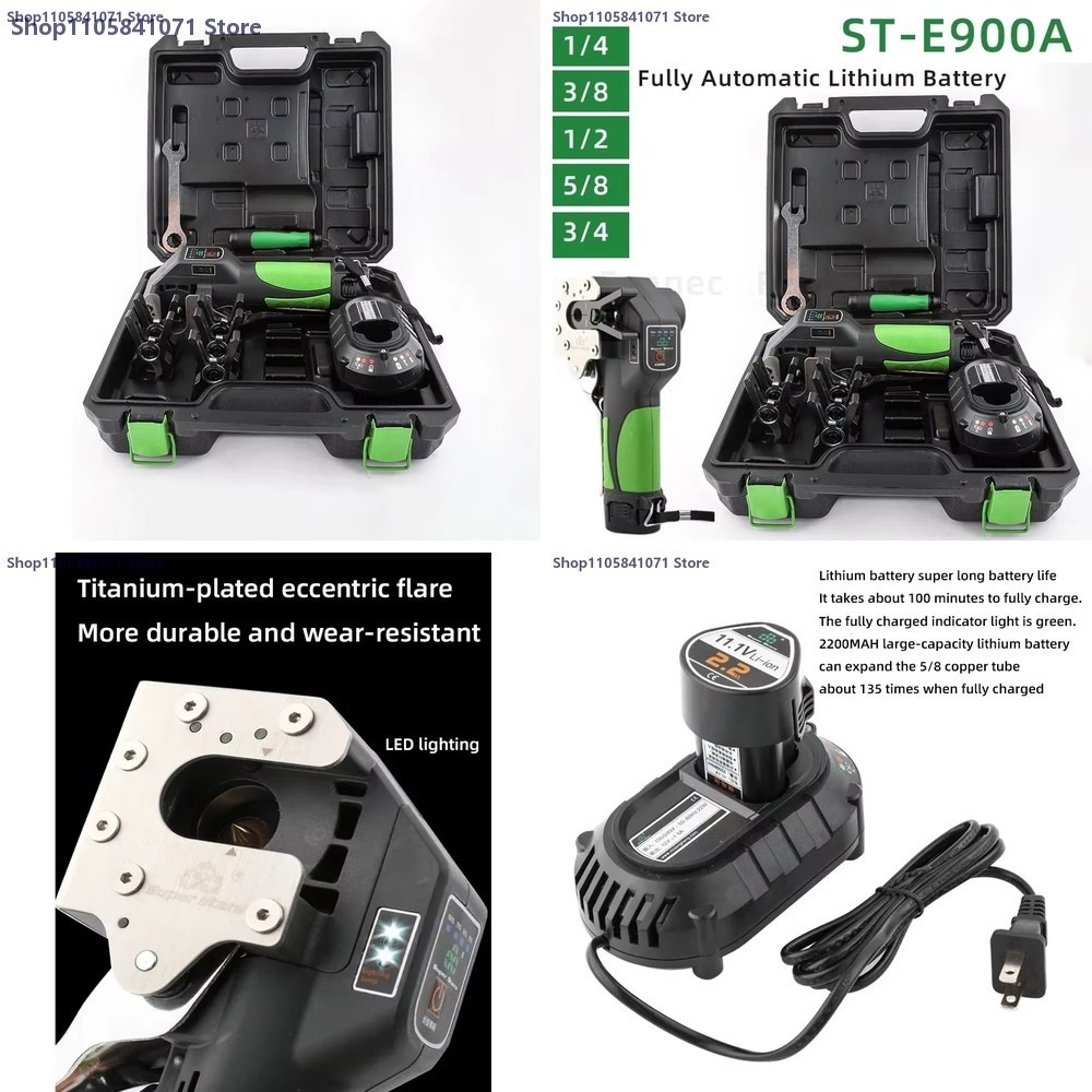 Tools Youtube - Elektrische buisuitbreidingsset voor airconditioners ST-E900A, lithiumbatterij,