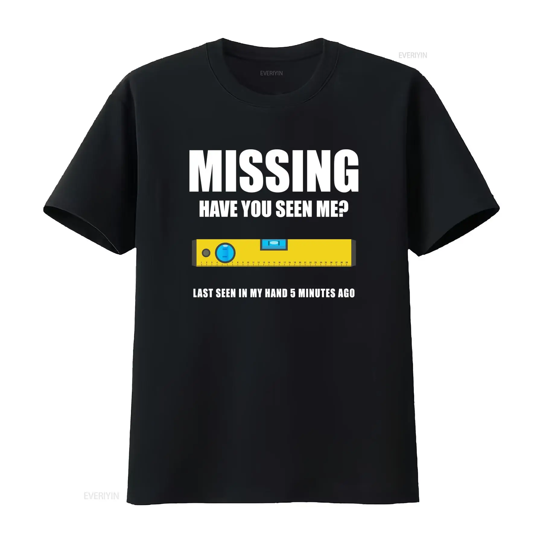 Spirit Level - Ontbrekende waterpas bouwer metselaar heren T-shirt
